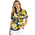 West Virginia Mountaineers Polo Shirt Personalized Pixel Camo Blue Best Selling