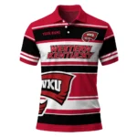 Western Kentucky Hilltoppers Polo Shirt Customized Horizontal Blocks Red Best Selling
