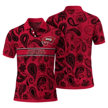 Western Kentucky Hilltoppers Polo Shirt Customized Paisley Band Red Fashion Forward
