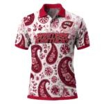 Western Kentucky Hilltoppers Polo Shirt Customized Paisley Florals Red White Best Selling
