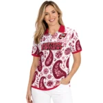 Western Kentucky Hilltoppers Polo Shirt Customized Paisley Florals Red White Best Selling