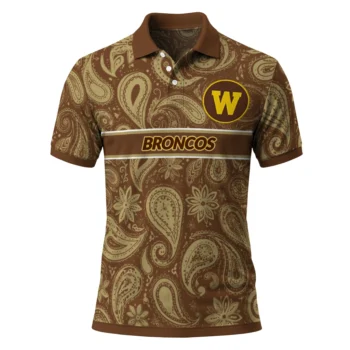Western Michigan Broncos Polo Shirt Personalized Paisley Band Brown Best Selling
