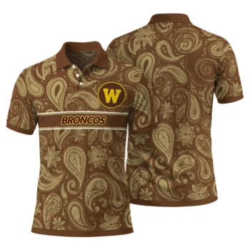 Western Michigan Broncos Polo Shirt Personalized Paisley Band Brown Fashion Forward
