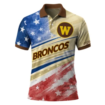 Western Michigan Broncos Polo Shirt Personalized Star Stripes Red Blue Best Selling